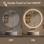 LOVESPEJO 24 Inch Round Backlit Bathroom Mirror - Image 4