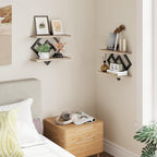 ELYKEN Floating Shelves for Wall, 2-Tier Wall Mounted Storage Shelves for Books - Image 8