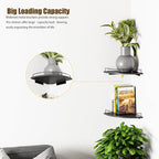 Corner Floating Shelves, Rustic Brown Wood, Wall Mount Storage - Image 4