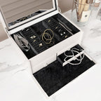 Wallercity Black Floral Leaves Velvet Wallpaper Peel and Stick - Image 3