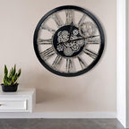 The B-Style Large Real Moving Gears Wall Clock 30 inch Rustic Retro Industrial - Image 6