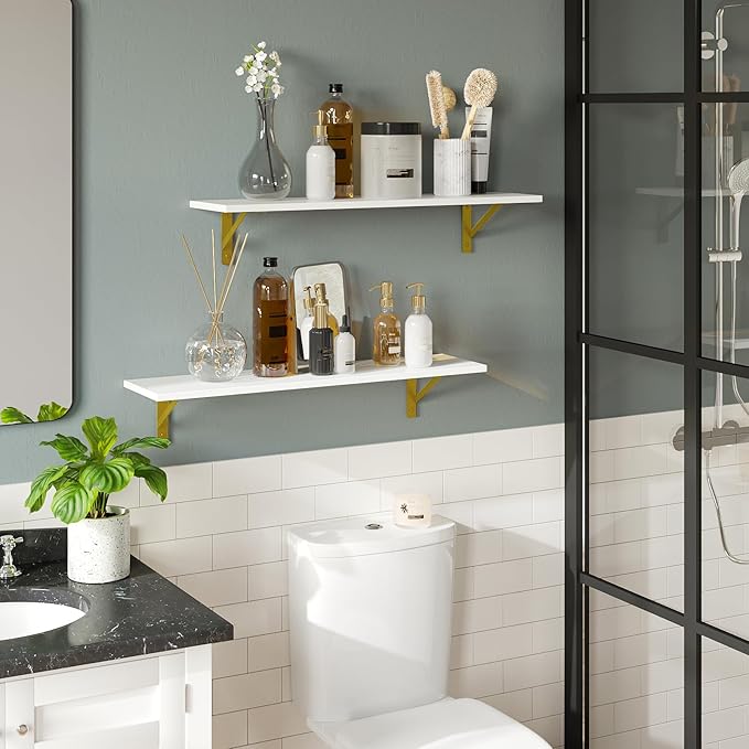 DINZI LVJ Long Wall Shelves, 31.5Inch Wall Mounted Shelves, Floating Shelves - Image 4