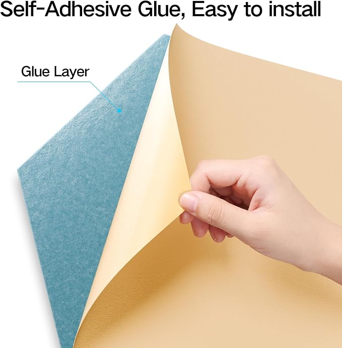 22 Pack Self-adhesive Acoustic Panels 12" X 10" X 0.4" - Image 2