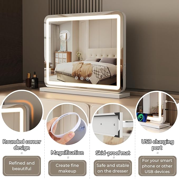 ZL ZELing Vanity Mirror with Lights, 23 Inch Large Makeup Mirror with LED Lights - Image 5