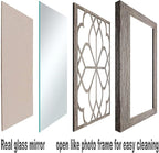 Wocred Set of 4 Mirrors Square Wall Mirror, Gorgeous Rustic Farmhouse Accent - Image 2