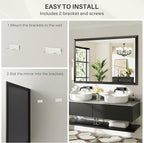 Briivue 60x36 Inch Black Bathroom Mirror - Image 7