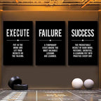 Framed Canvas Wall Art Success Quote, Office Wall Art, Positive Motivational - Image 6