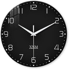 XNM Decorative Wall Clocks Battery Operated 14 Inch Black Wall Clock by XNMwallclock