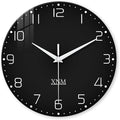 XNM Minimalist Wall Clocks for Living Room Glass Small Wall Clocks Battery by XNMwallclock