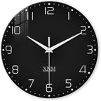 XNM Minimalist Wall Clocks for Living Room Glass Small Wall Clocks Battery by XNMwallclock