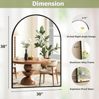 XRAMFY 30x38 Inch Arched Bathroom Mirror - Image 5