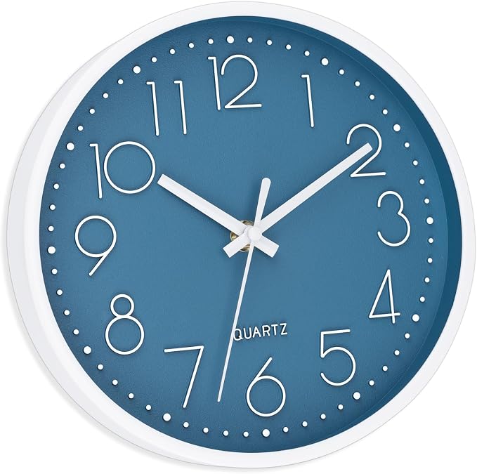 Foxtop Small 8 Inch Wall Clock Silent Non-Ticking Battery Operated Quartz Round - Image 8