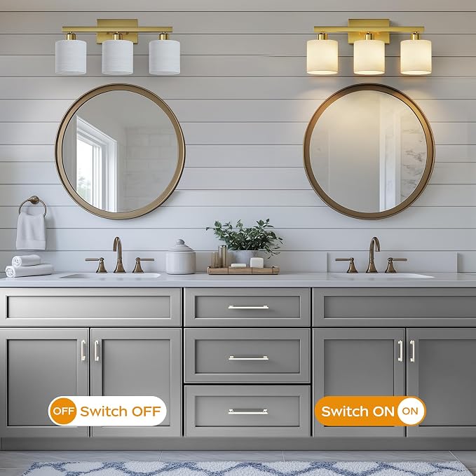PARTPHONER Bathroom Light Fixtures, Bathroom Lighting Fixtures Over Mirror - Image 5