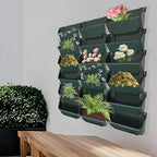Vertical Wall Planter with 18 Pots, Hanging Garden Plant Flowerpot Holder - Image 3