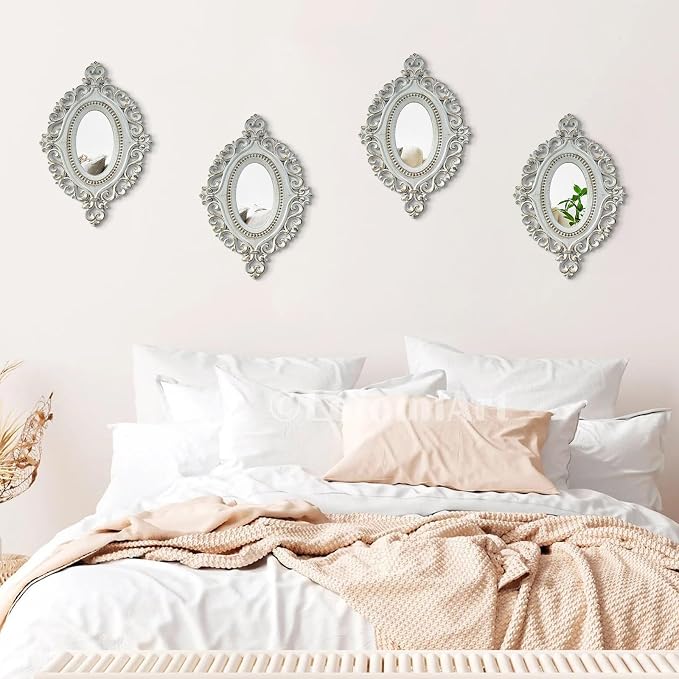 ZEXUIRU 4 Set. Rustic Wall Mirrors - Image 2