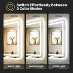 Briivue 40x38 Inch LED Bathroom Mirror - Image 4