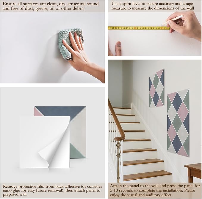 12Pack Acoustic Panels, Self-Adhesive Sound Proof Panels - Image 5