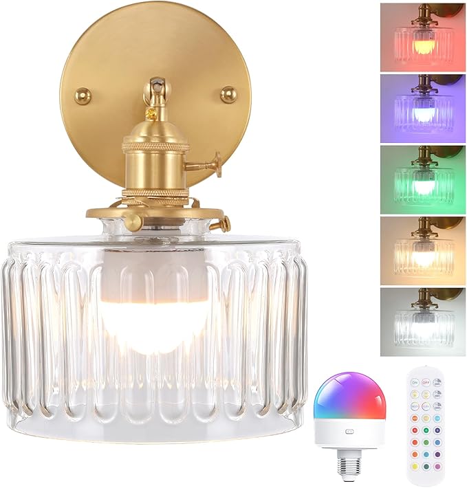 Shenmoyl Vintage Battery Operated Wall Sconce by Shenmoyl