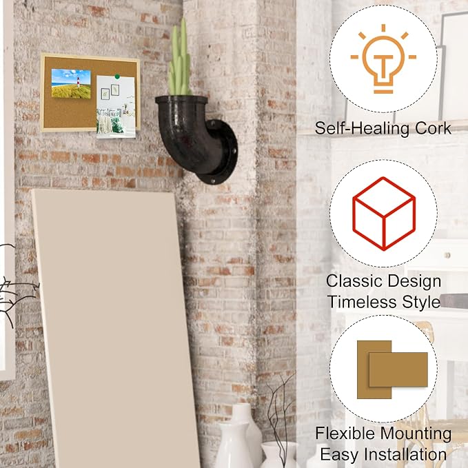 OWLKELA Cork Board 14.6"X 11", Notice Pin Board, Memo Board, Vision Board - Image 3