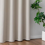 IGEMAEVE Cream Curtains 108 Inch Length 2 Panels Set, Light Filtering Curtains - Image 5