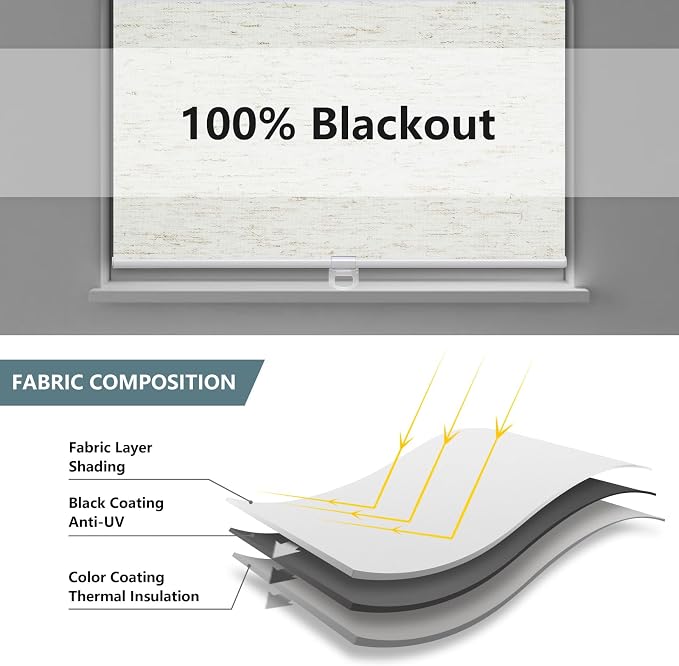 Cordless Roller Shades Blackout Blinds - Image 4