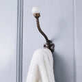 Indian Shelf 6 Pieces Heavy Duty Double Prong White Decorative Coat Hooks by IndianShelf