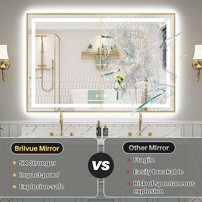 60x30 Inch LED Bathroom Mirror - Image 8