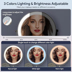 Rocollos Rechargeable Wall Mounted Lighted Makeup Mirror, 8 Inch Double-Sided - Image 3