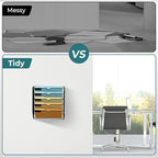 SUPEASY 5 Tier Wall File Organizer, Hanging Wall Mounted Mail Organizer - Image 6