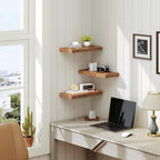 RALGEND Floating Shelves for Wall, 1.5" Thick Wall Shelf Set of 3 - Image 8