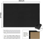DAHAPYBOO Cork Board with Linen Black, Bulletin Board 36"x24", Corkboards - Image 2