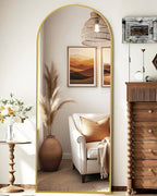 59"x16" Floor Mirror Full Length, Arched Full Length Mirror by Unknown