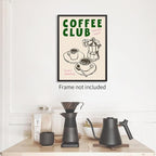 PDFI Kitchen Wall Art Coffee Club Canvas Print Vintage Coffee Artwork Posters - Image 5
