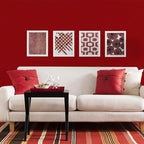 Abyssaly Red Silk Embossed Peel and Stick Wallpaper - Image 4