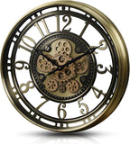 CLXEAST 21 Inch Industrial Moving Gears Wall Clock, Modern Farmhouse Arabic - Image 9