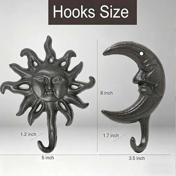 Cast Iron Hook, Antique Decorative Wall Hooks Hanger - Image 2