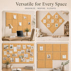 Large Cork Boards for Walls – 36" x 24" Self Adhesive Felt Wall Tiles - Image 6