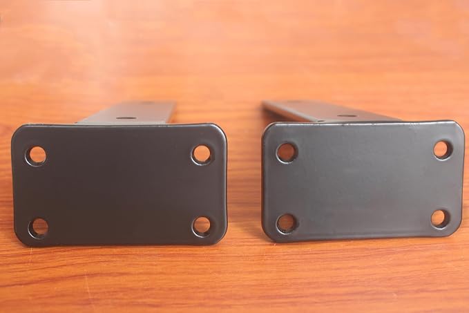 8 Pack - 7 inch Black Hidden L Shelf Bracket Iron Floating Shelf Brackets - Image 4