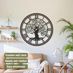 Micasso Wall Clocks Battery Operated: 21Inch Farmhouse Tree of Life Metal - Image 2
