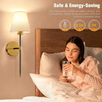 NIORSUN 19.9 inch Battery Operated Wall Sconce Set of 2, 10 Colors Wireless - Image 5