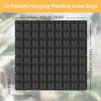 Hanging Planting Grow Bags, 72 Pockets Hanging Vertical Wall Planter Wall - Image 2