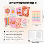 Preppy Room Decor, Cute Preppy Wall Decor, Trendy Pink Photo Collage Kit 4"x6" - Image 2