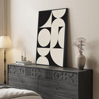 Framed Black and White Abstract Wall Art, Large Modern Canvas Prints Paintings - Image 2