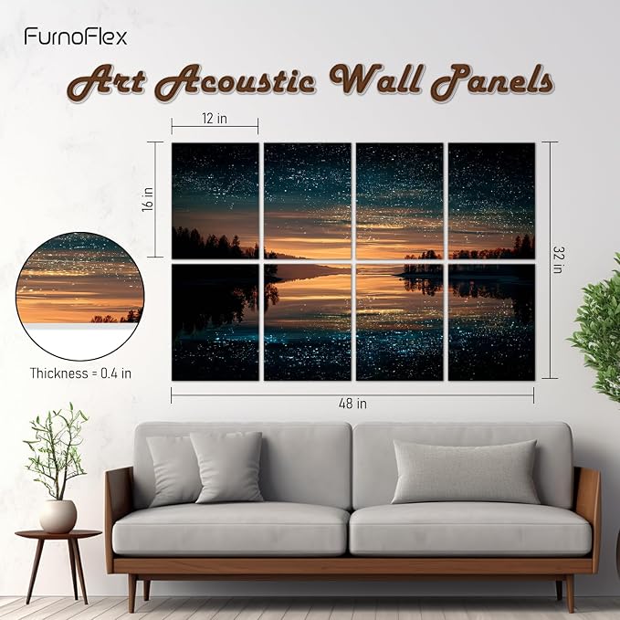 Art Acoustic Panels Tiles Decorative Room Sound Proof Foam Absorbing Panels - Image 3