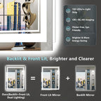 28x36 LED Bathroom Mirror with Lights, Backlit and Front Lit Anti-Fog Lighted - Image 3
