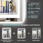 24x32 LED Bathroom Mirror with Lights, Backlit and Front Lit Anti-Fog Lighted - Image 3
