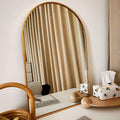 HARRITPURE 2Pcs Arched Bathroom Mirror ​Wall Mounted Mirror Aluminum Alloy Frame by HARRITPUREHome