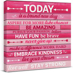 Pink Wall Decor, Inspirational Office Wall Art by VAHATAN