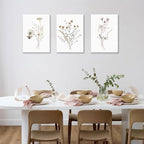 Bwodke Framed Wildflower Wall Art Butterfly Bee Botanical Floral Poster Canvas - Image 8