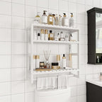 Galood Over The Toilet Storage Bathroom Shelves Wall Mounted 3 Tier Space Saver - Image 4
